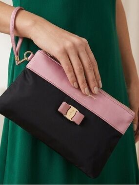 Ferragamo Italy Wristlet Pouch